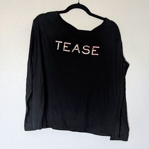 Victoria's Secret Black Long Sleeve Tee